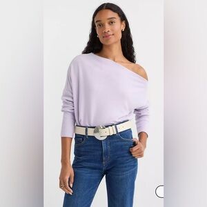 LOFT Ribtrim Jersey Off The Shoulder Top
